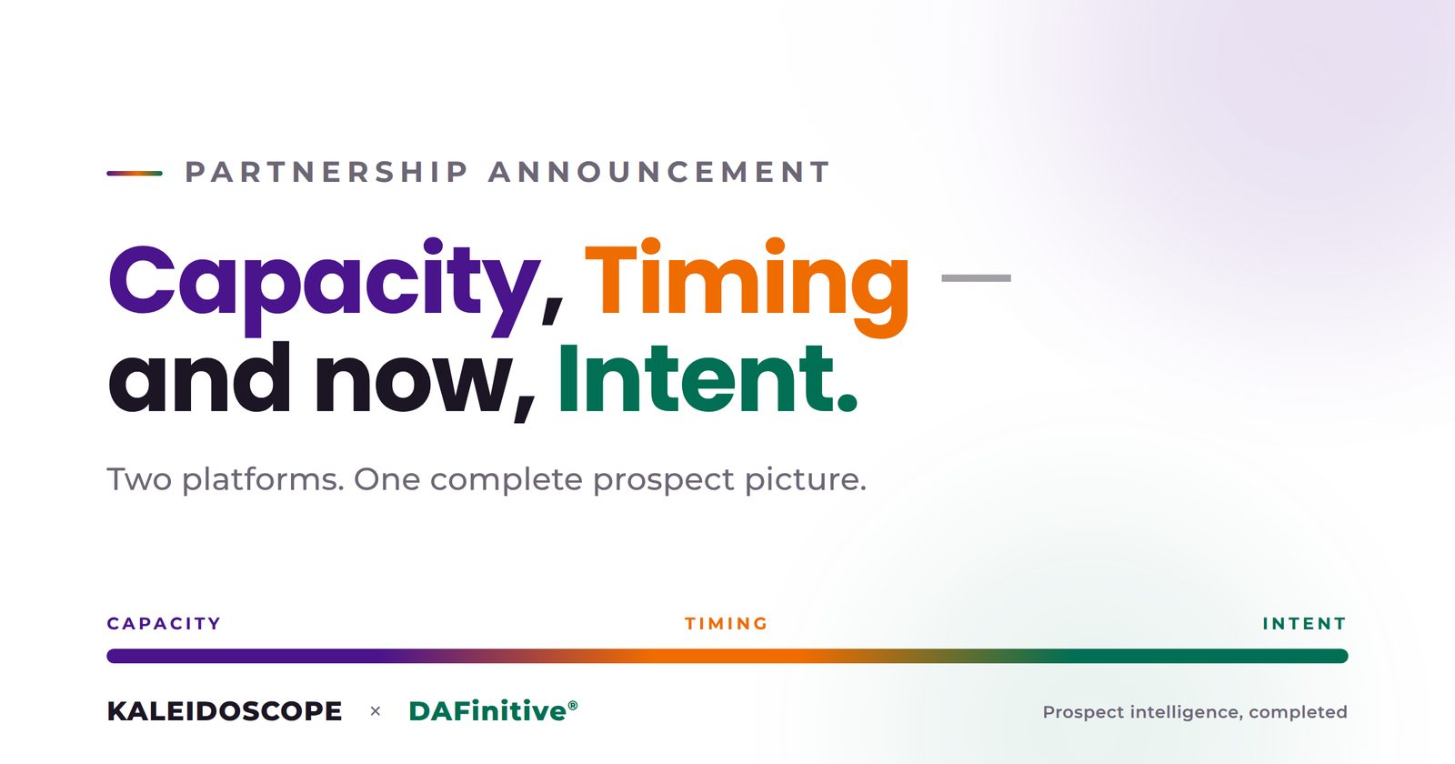 Capacity, Timing — and Now, Intent: Kaleidoscope Partners with DAFinitive®