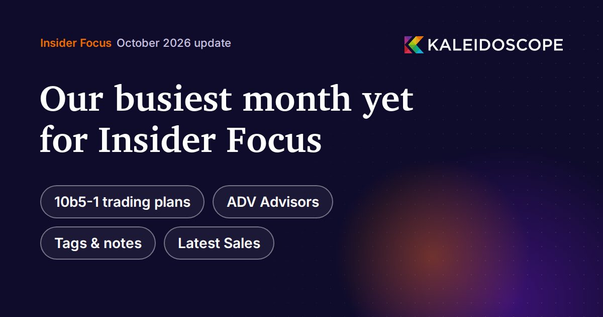 Everything New in Insider Focus This October